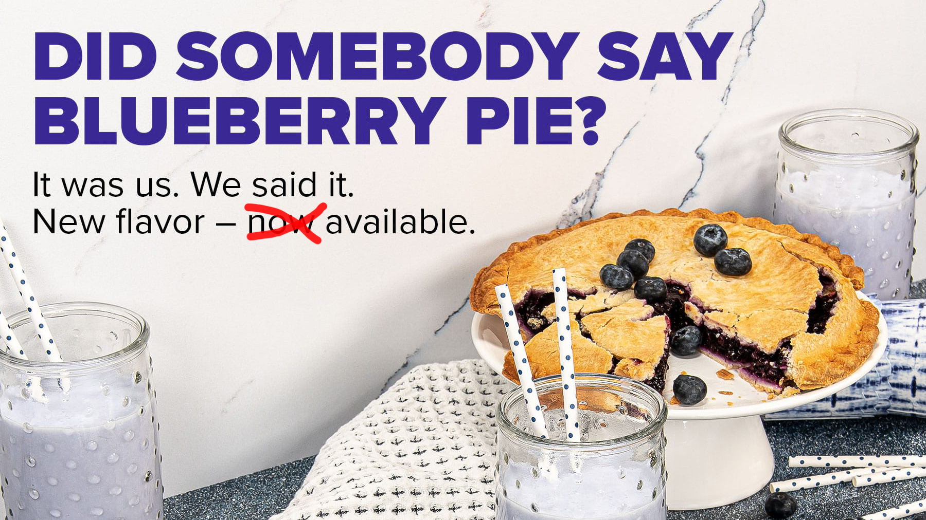 Blueberry Pie is sold out