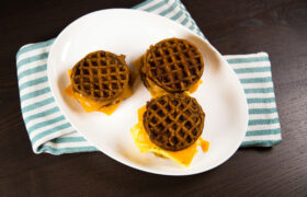 mini keto waffle sandwiches