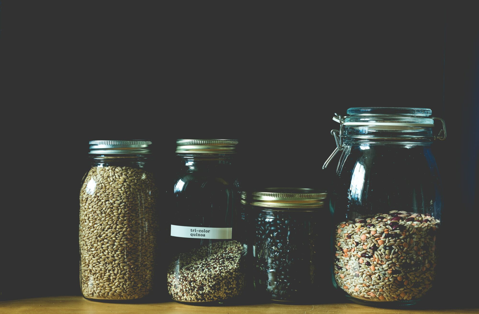 quinoa in a jar