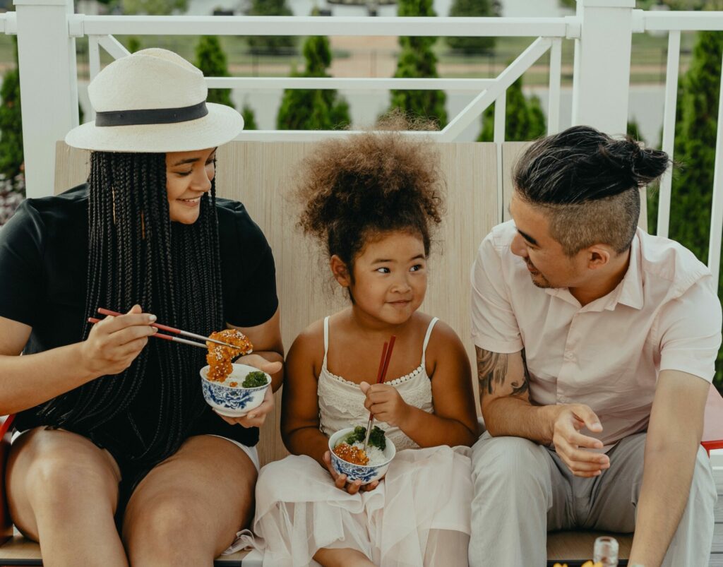 family eating