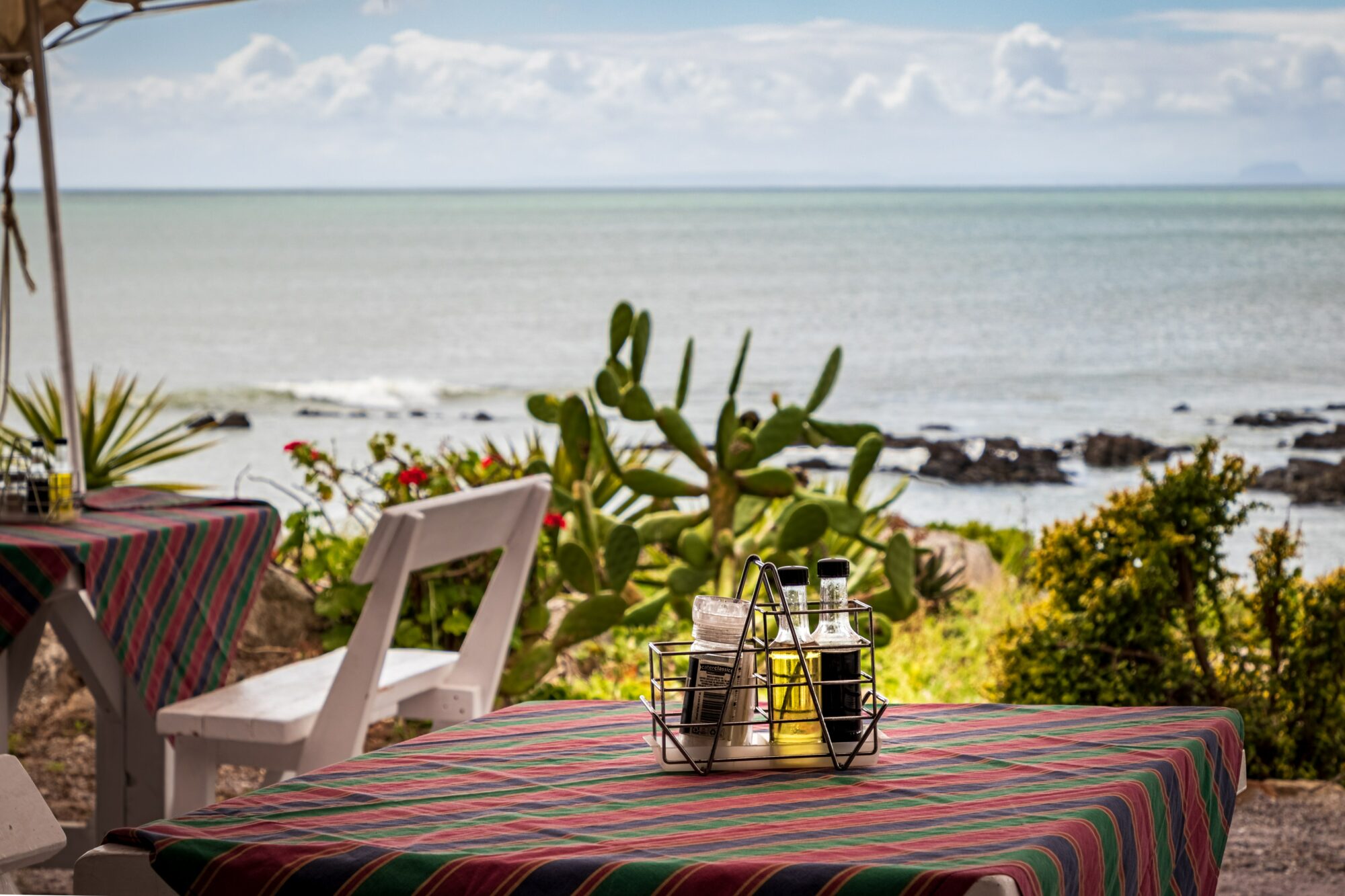 condiments by the beach