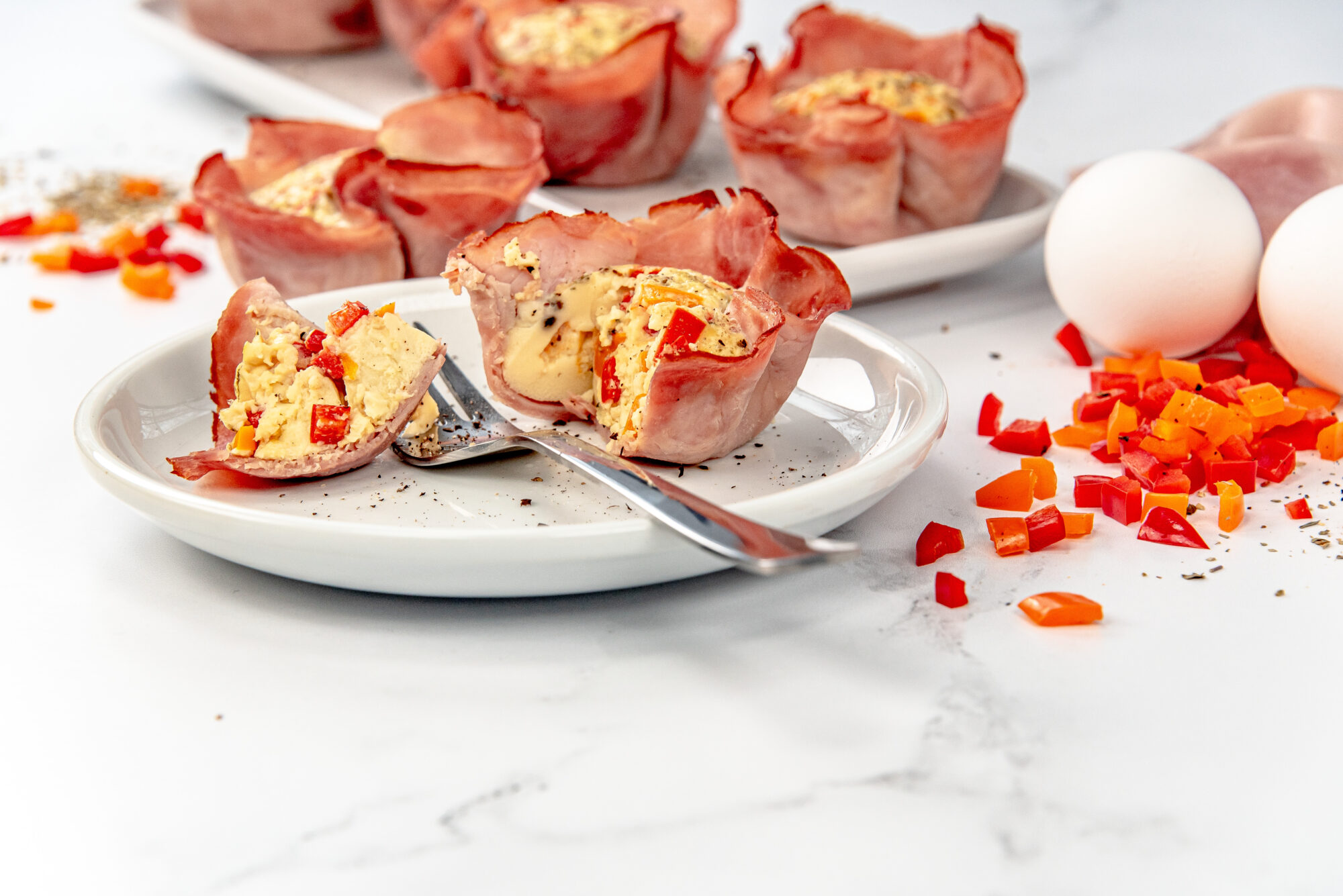 ham and egg cups