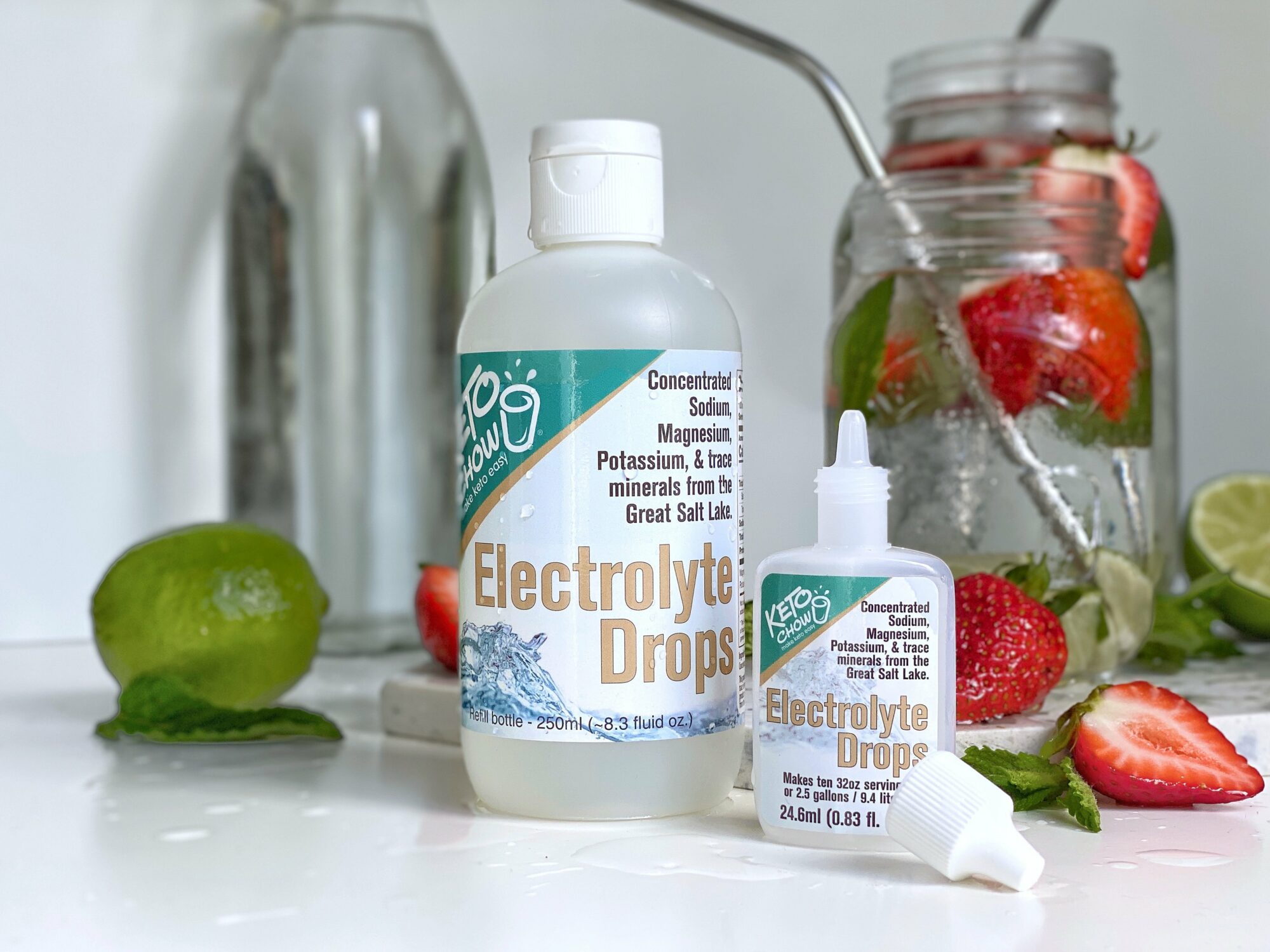 electrolyte drops with fruit