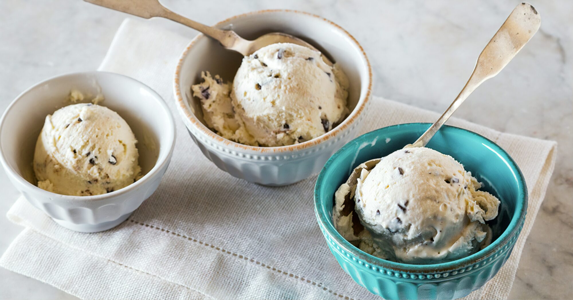 ice cream in bowls