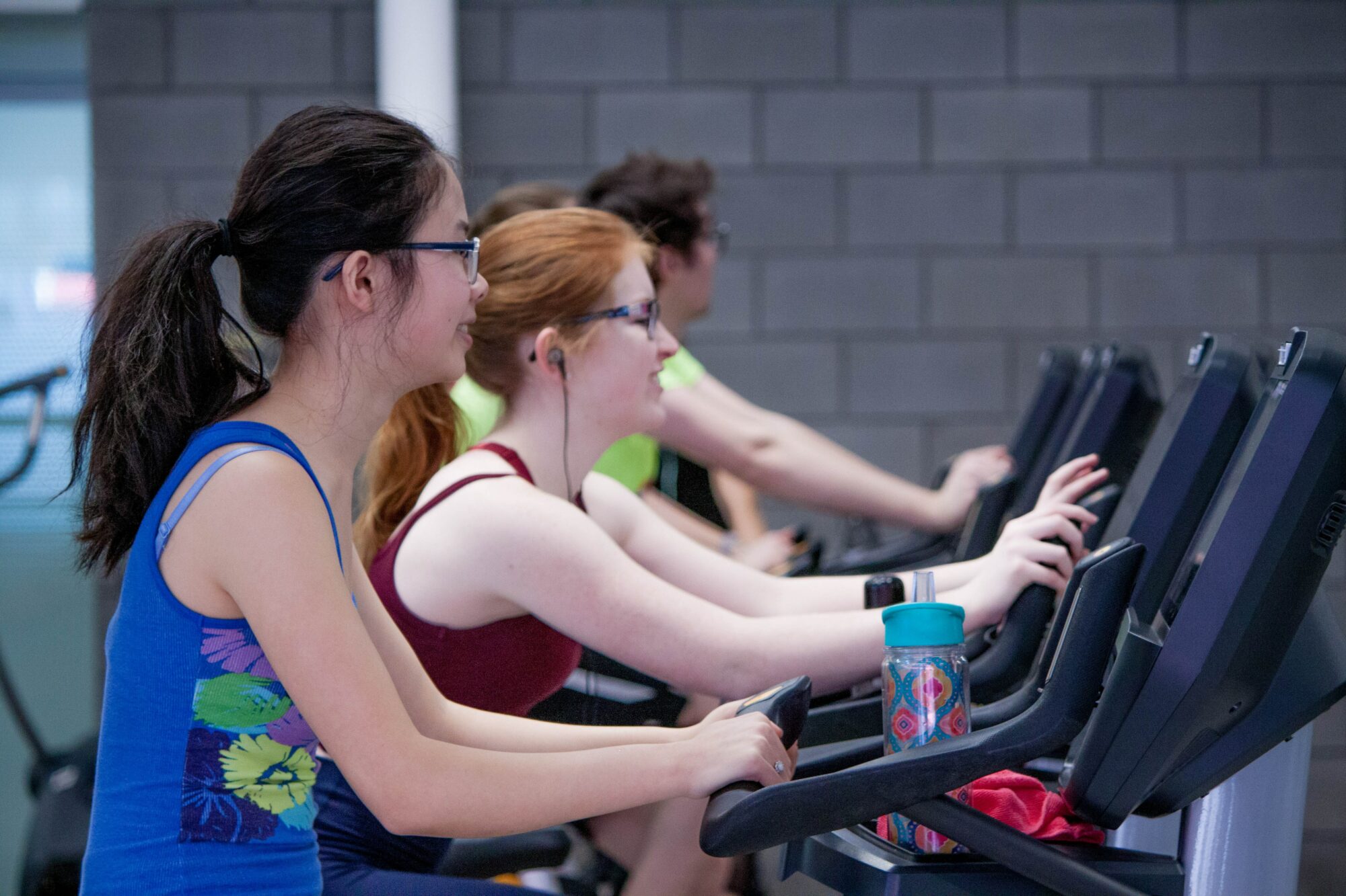 women on treadmill