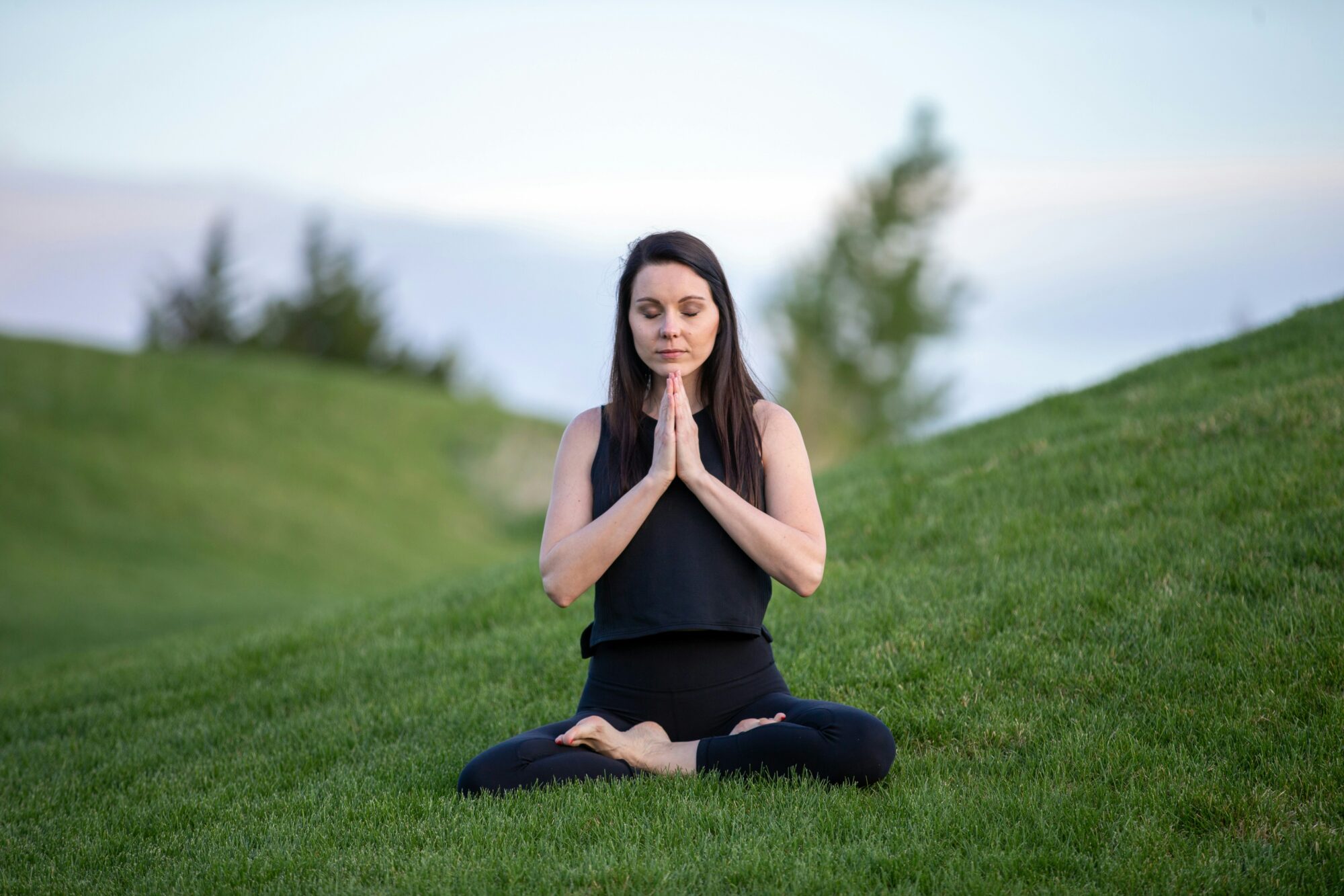 woman meditating