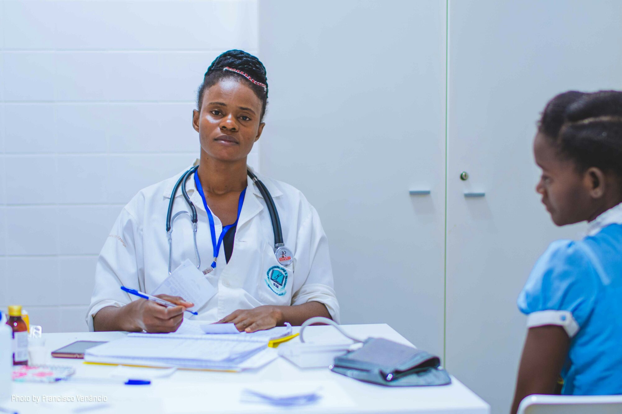 doctor sitting at table