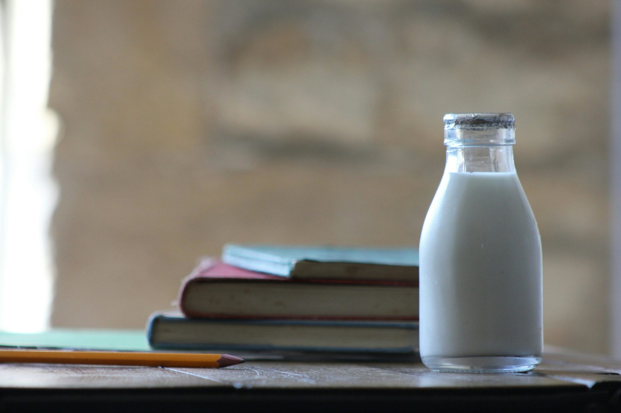 milk with books