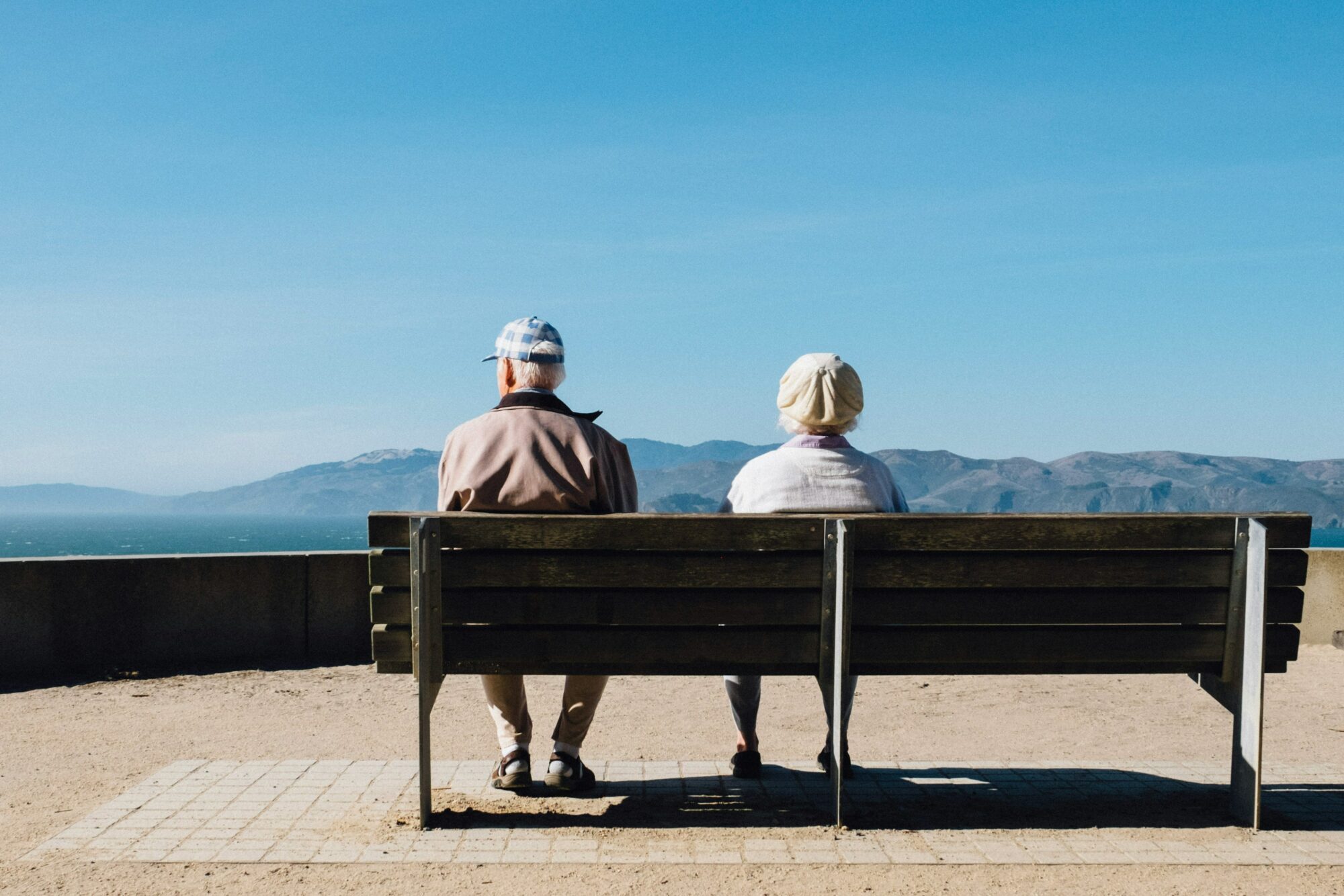 old couple on bench