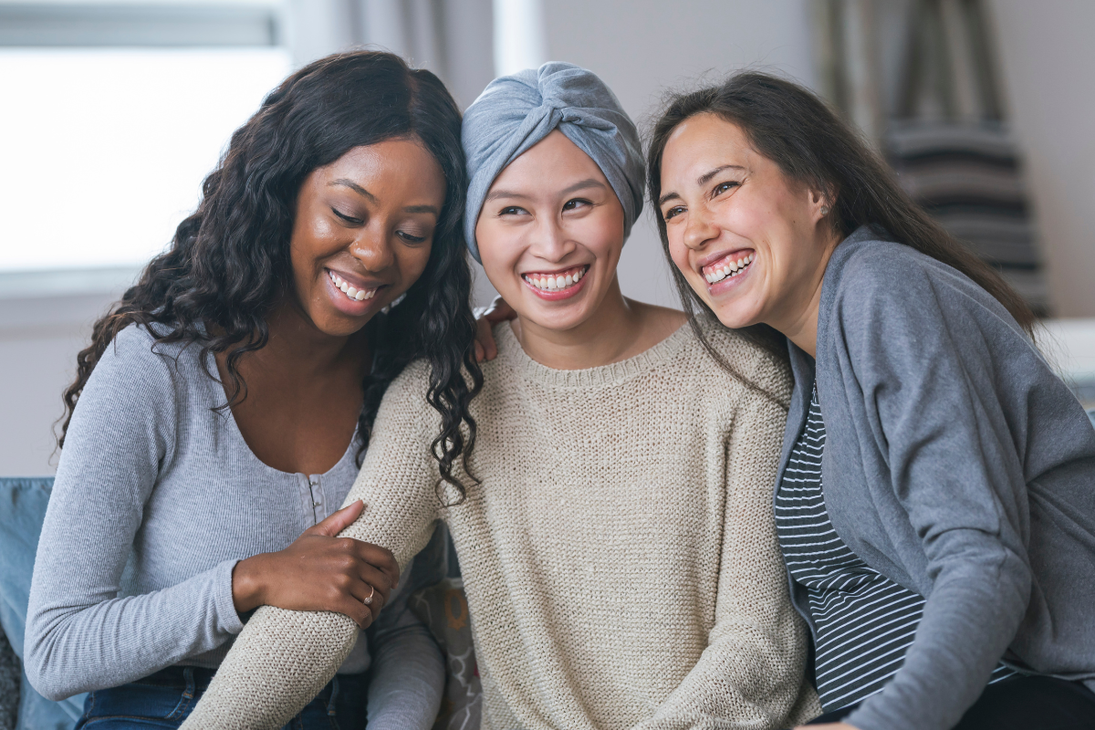 women smiling