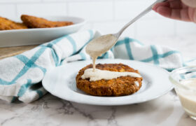 Keto Chicken Fried Steak with Cream Gravy