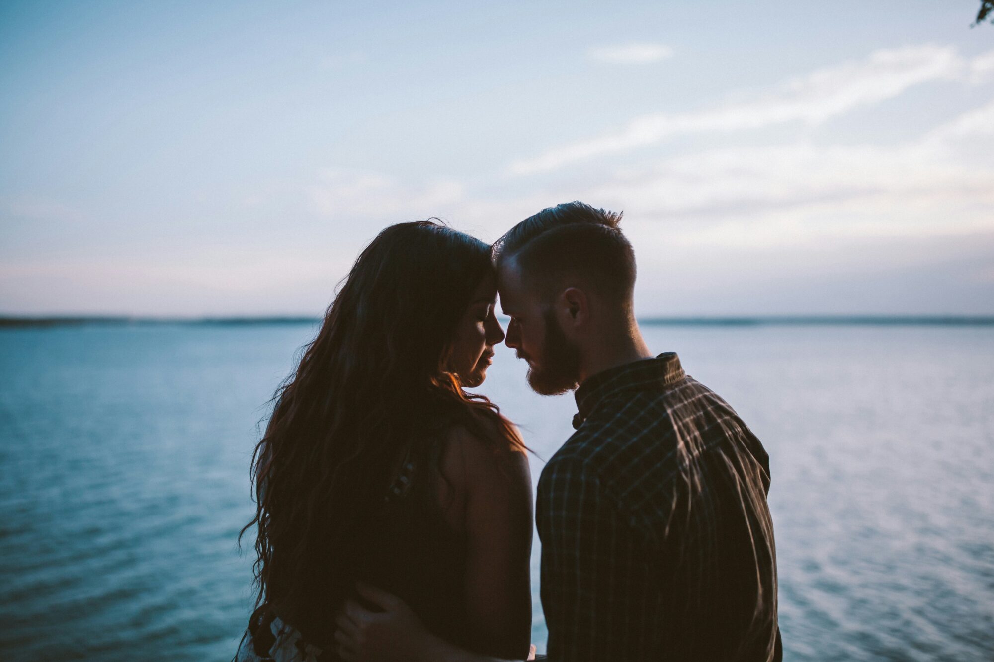 couple sitting at dock