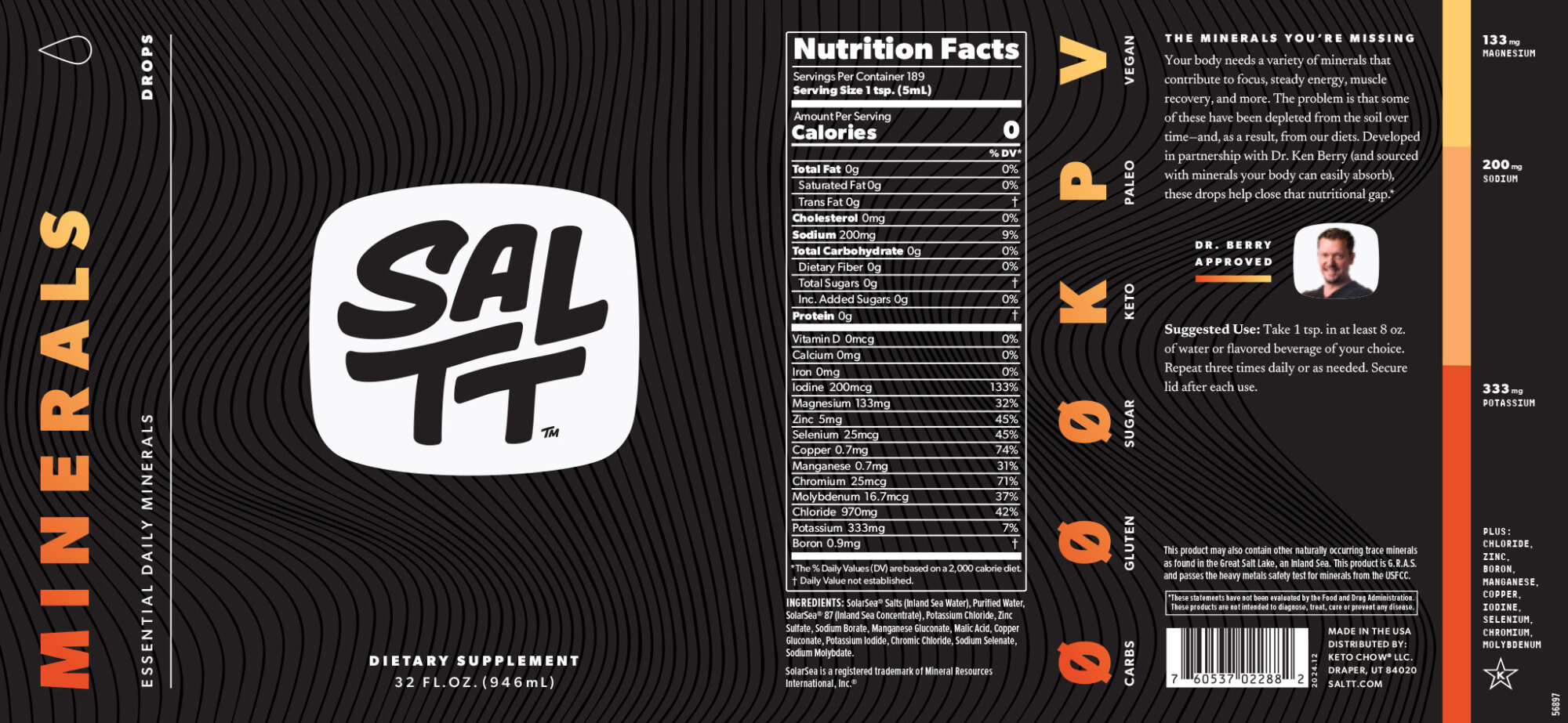 SALTT Minerals Label