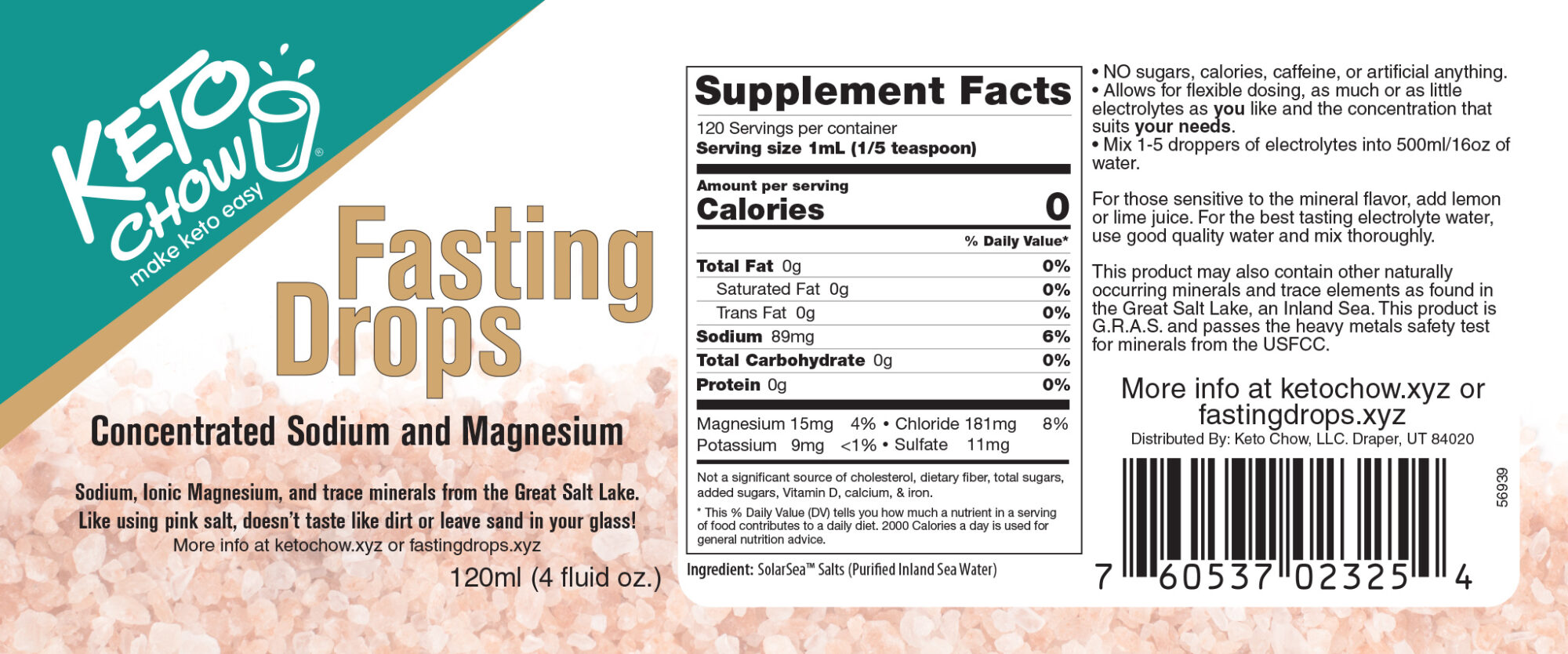 Fasting Drops Label