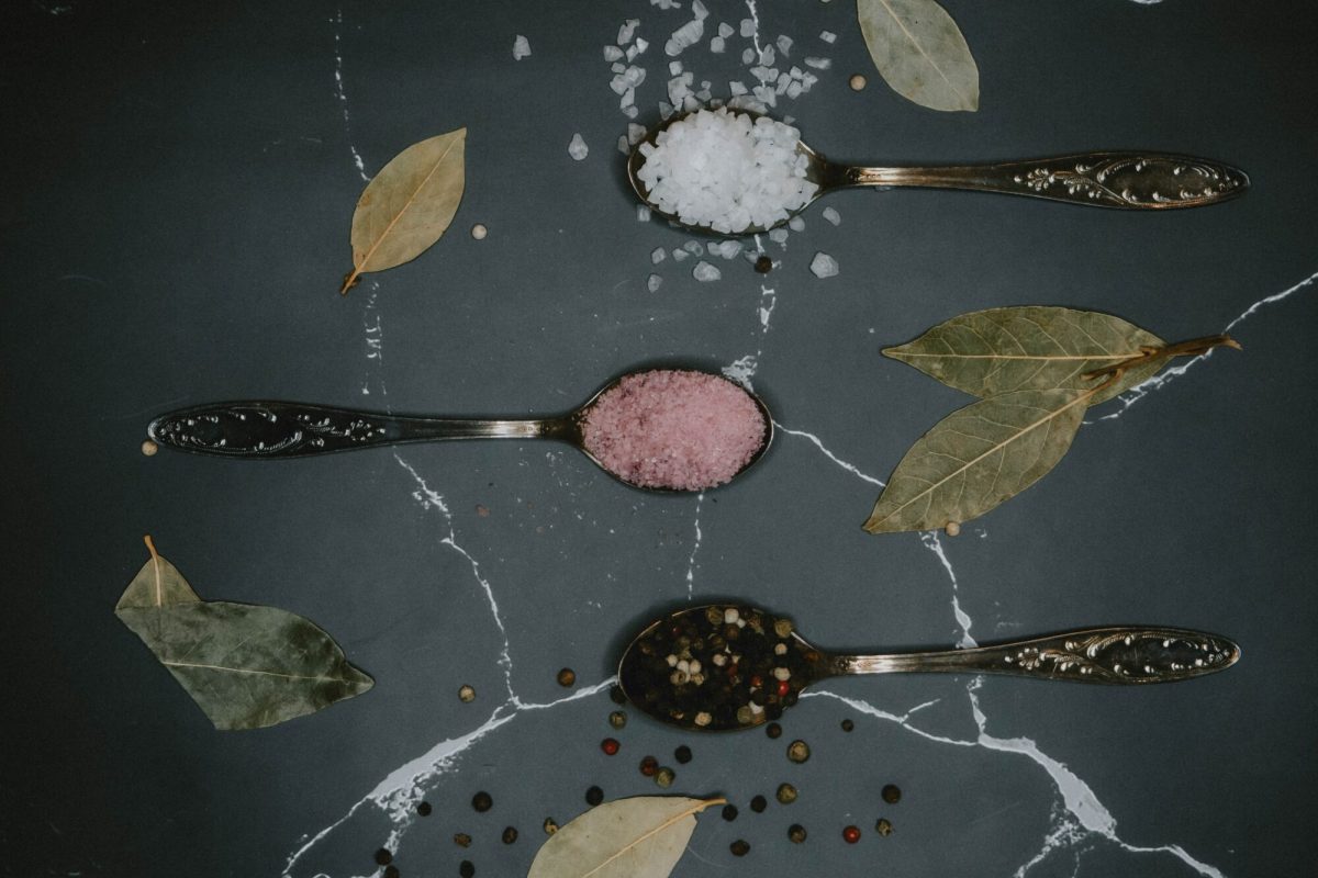 salts and minerals on spoons